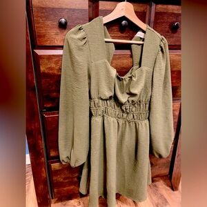 Altar’d state olive green mini dress